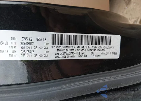 2016 Dodge Grand Caravan Sxt from USA, damaged, VIN 2C4RDGCG4GR344413